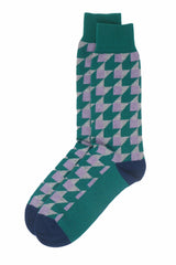 Two pairs of Peper Harow teal Dimensional men's recycled cotton socks