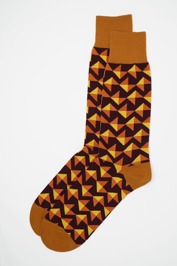 Triangle Men's Socks - Maroon