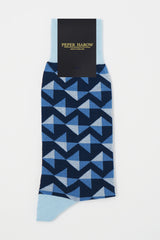 Triangle Men's Socks - Navy