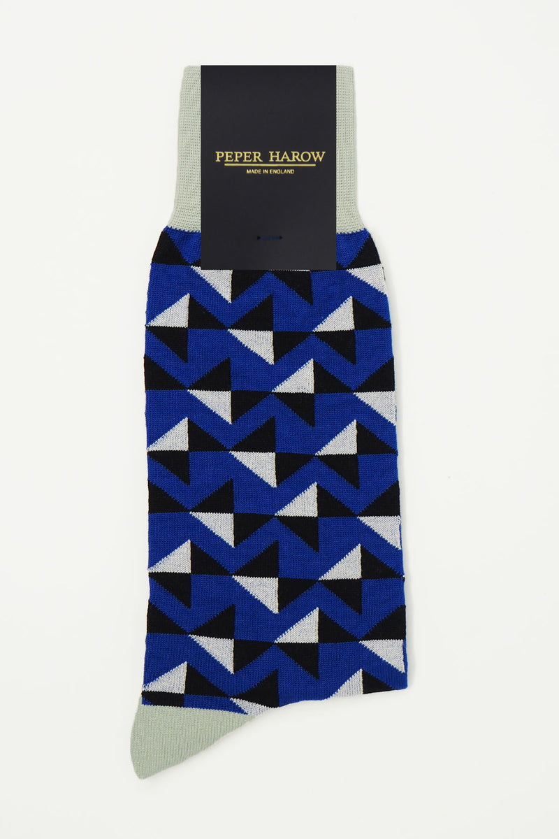 Triangle Men's Socks - Royal Blue
