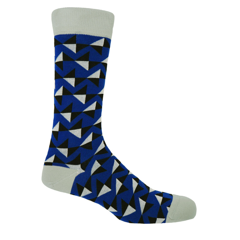 Peper Harow royal blue Triangle men's luxury socks