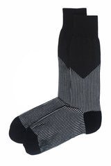 Two pairs of Peper Harow black V-Stripe men's luxury socks