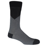 Peper Harow black V-Stripe men's luxury socks