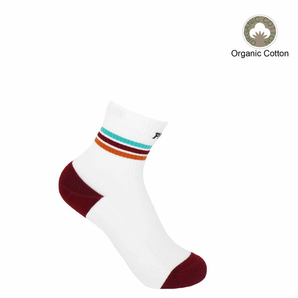 Quarter Crew Organic Women's Sport Socks - White