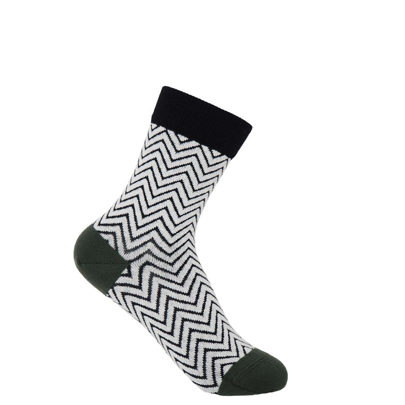 Zigzag Women's Socks - White