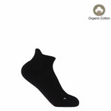 Peper Harow plain black Organic women's luxury trainer sport socks