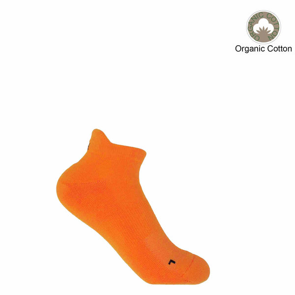 Peper Harow plain orange Organic women's luxury trainer sport socks