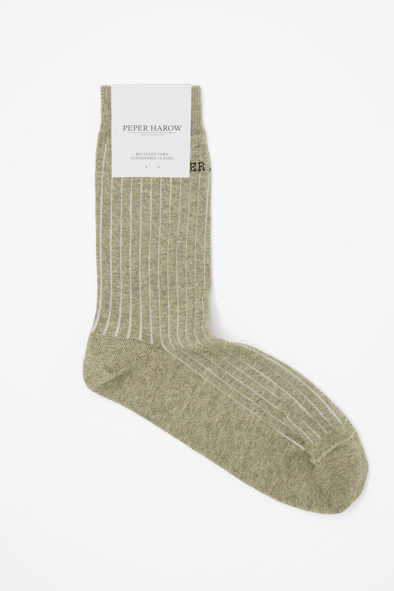 Recycled Ribbed Women's Socks - Beige
