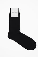 Recycled Ribbed Women's Socks - Black