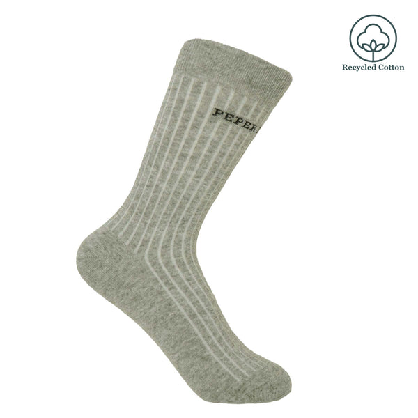 Recycled Ribbed Women's Socks - Grey