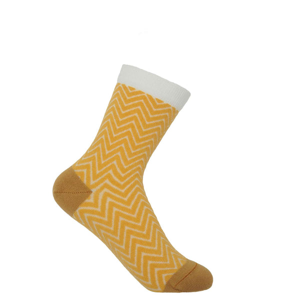 Zigzag Women's Socks - Yellow