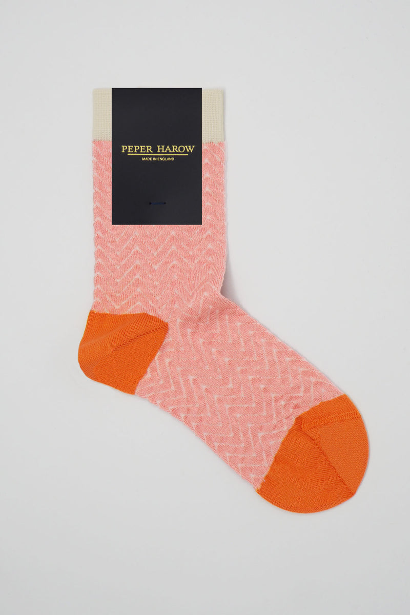 Zigzag Women's Socks - Pink