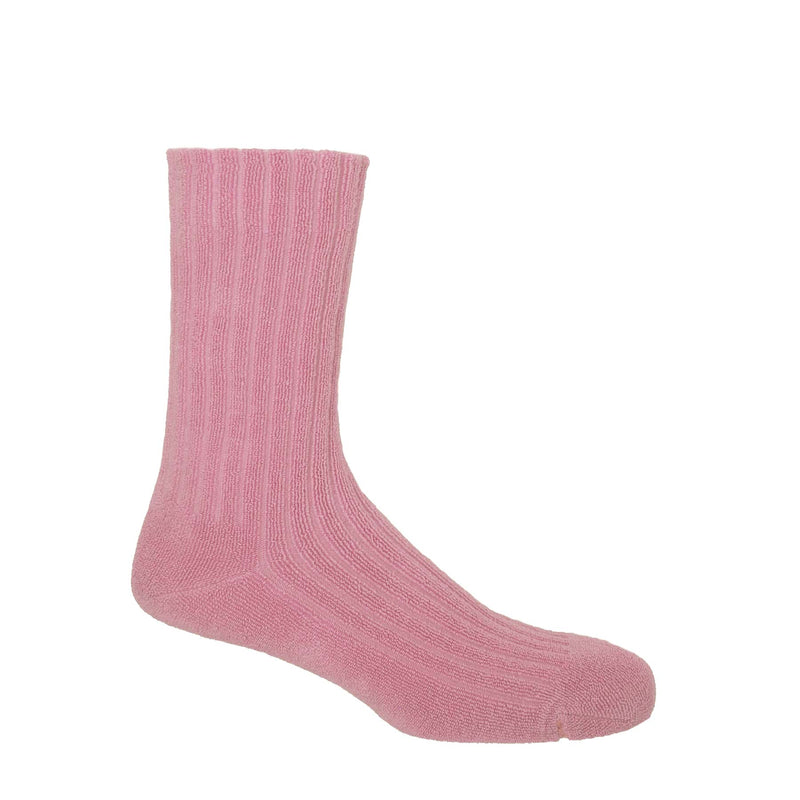 Ribbed Men's Bed Socks - Pink