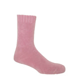 Ribbed Cuff Men's Bed Socks - Pink