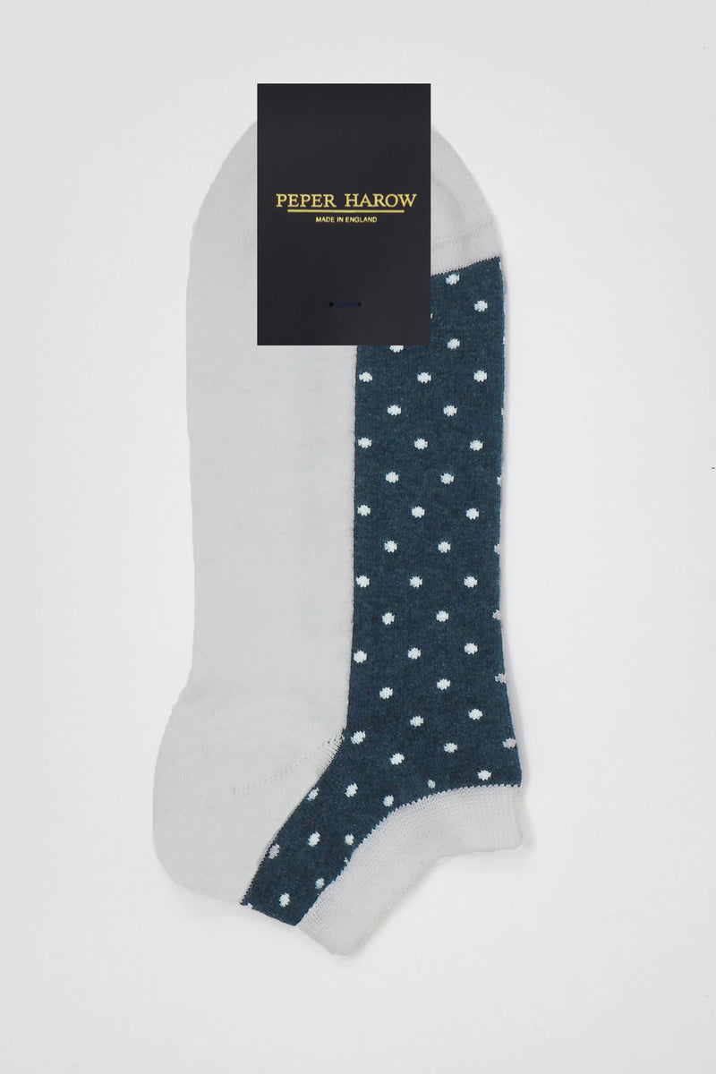Polka Men's Organic Trainer Socks Bundle - White & Khaki